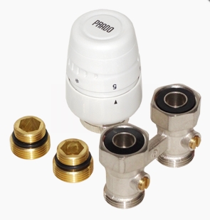 Клапан (узел) угловой для нижнего подключения радиаторов G¾“ВРxG¾“НР KY02 Масляные обогреватели